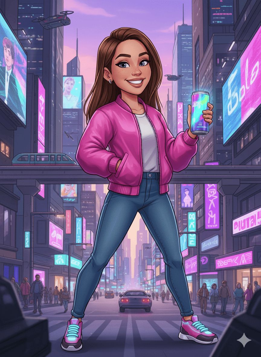 Cartoon + Bebida energética