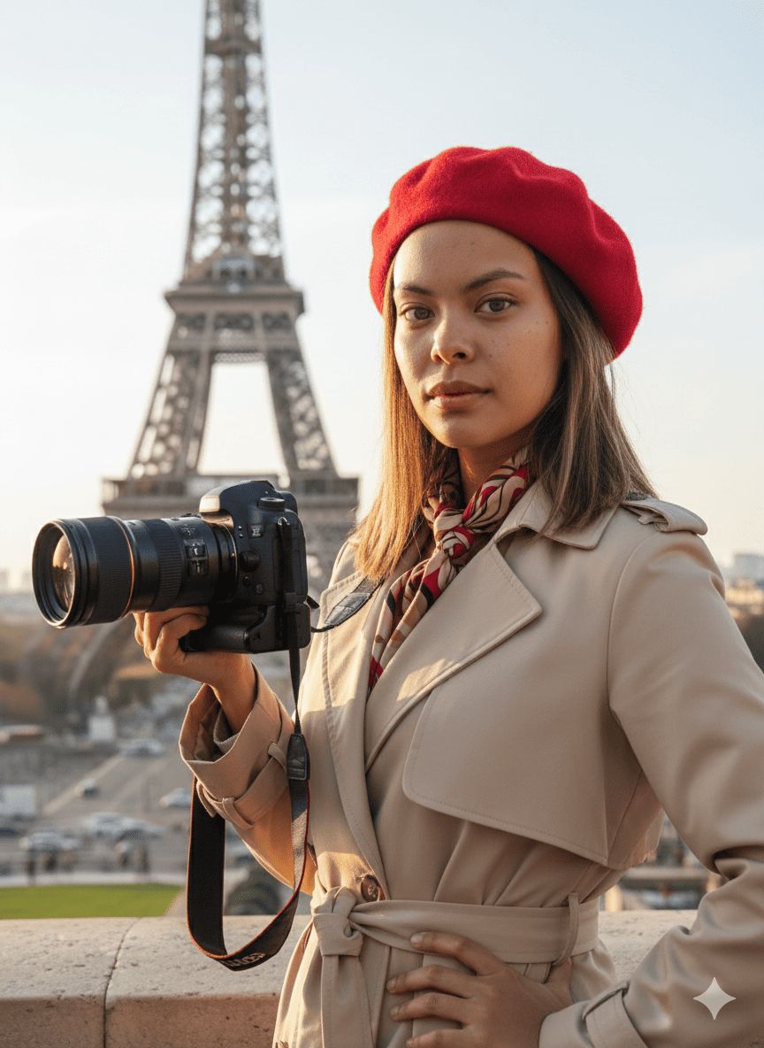 París — Torre Eiffel + Cámara fotográfica