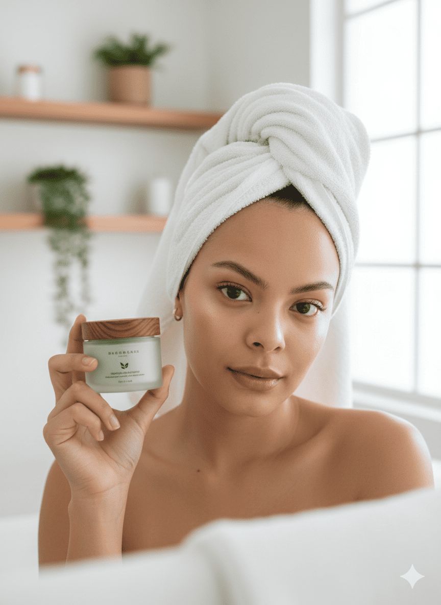 spa de lujo + mascarilla facial de arcilla en un envase de vidrio esmerilado 