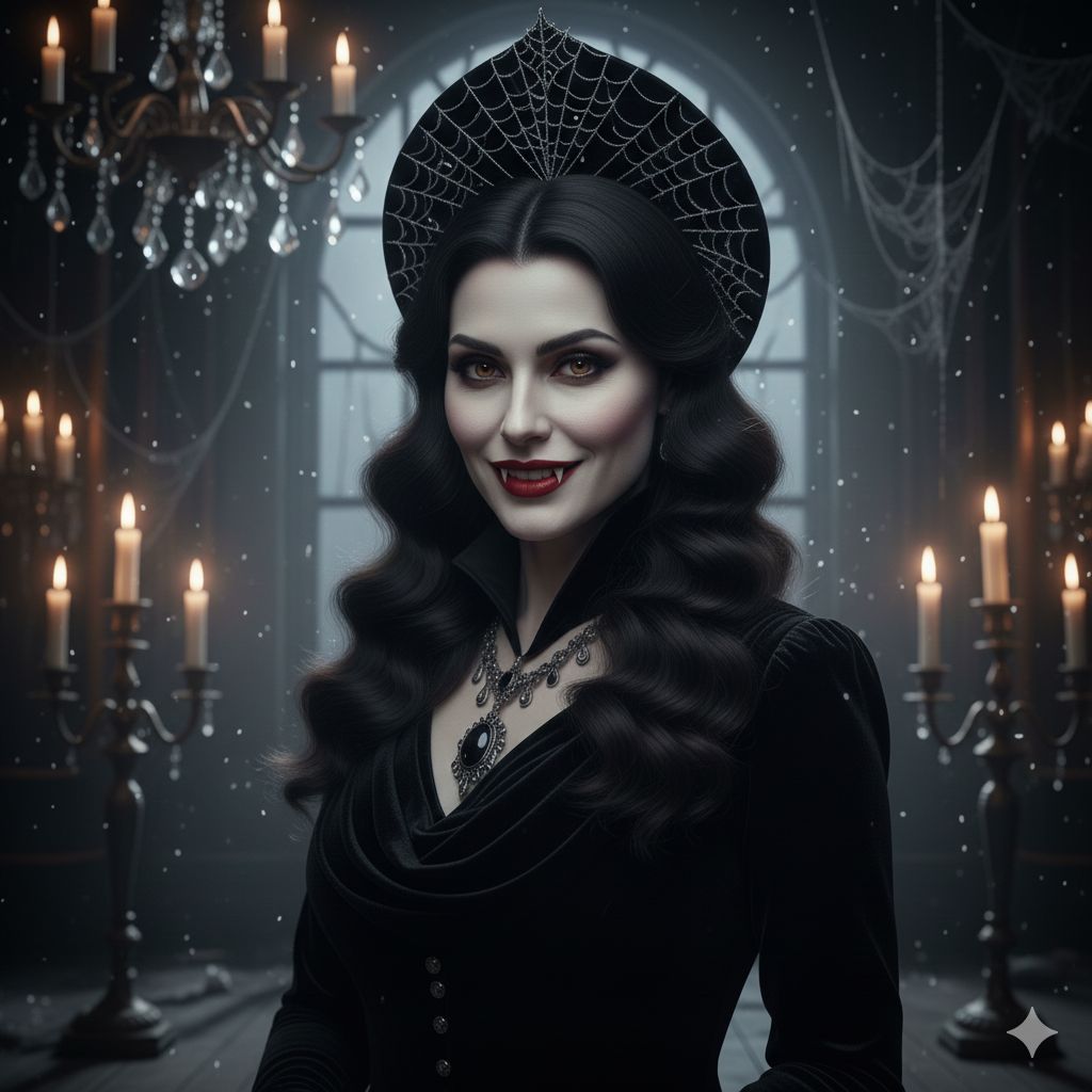 Halloween - Reina Vampiro en un Salón de Baile Gótico