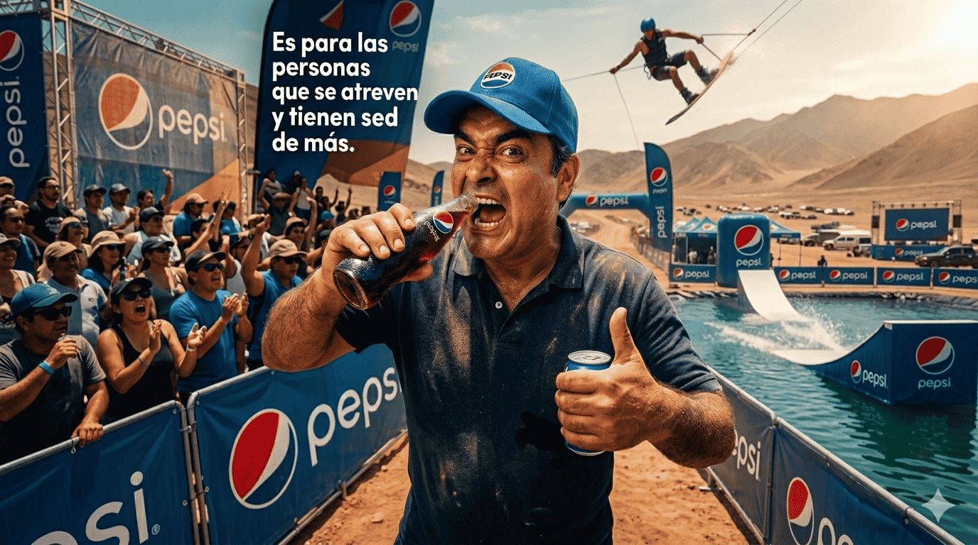 Concepto de la Gaseosa PEPSI COLA