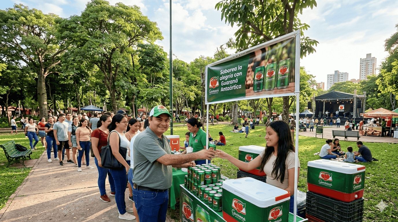 Comercializando la Gaseosa GUARANA ANTARTICA