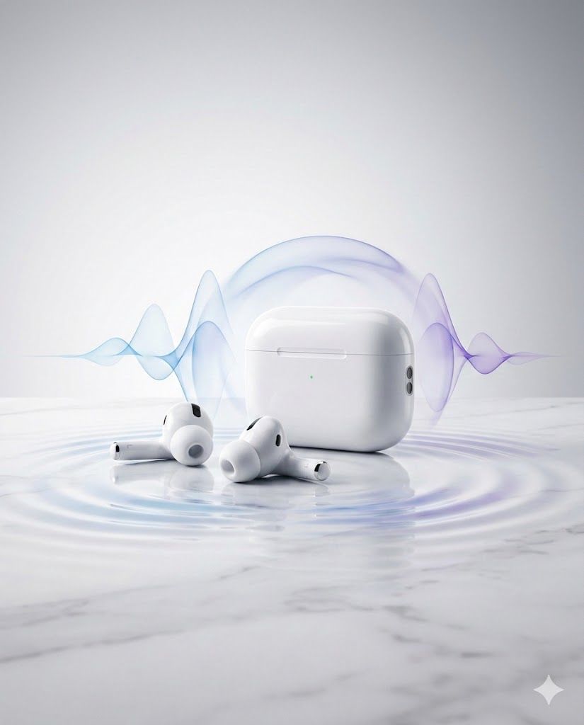 Publicidad Premium de Productos Apple en Estilo Futurista y Minimalista