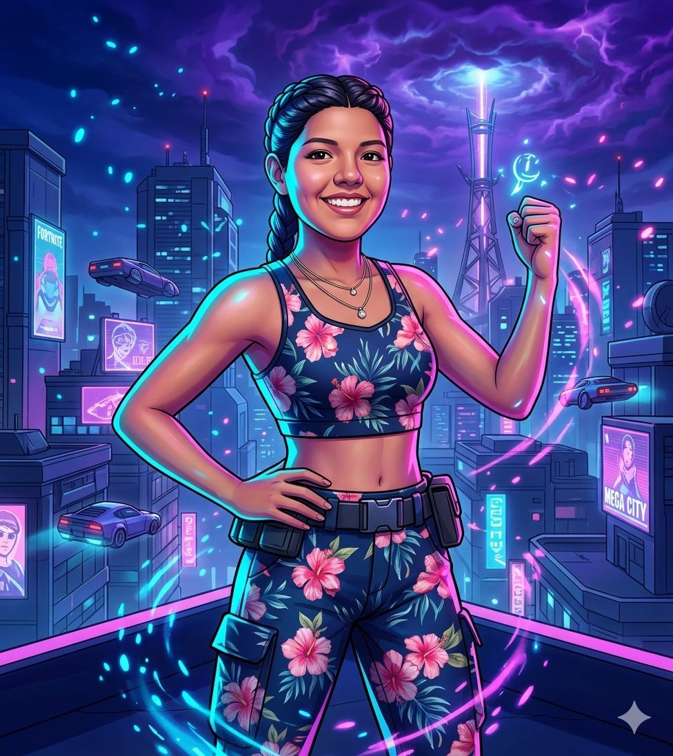 Personaje Gamer Estilo Fortnite 