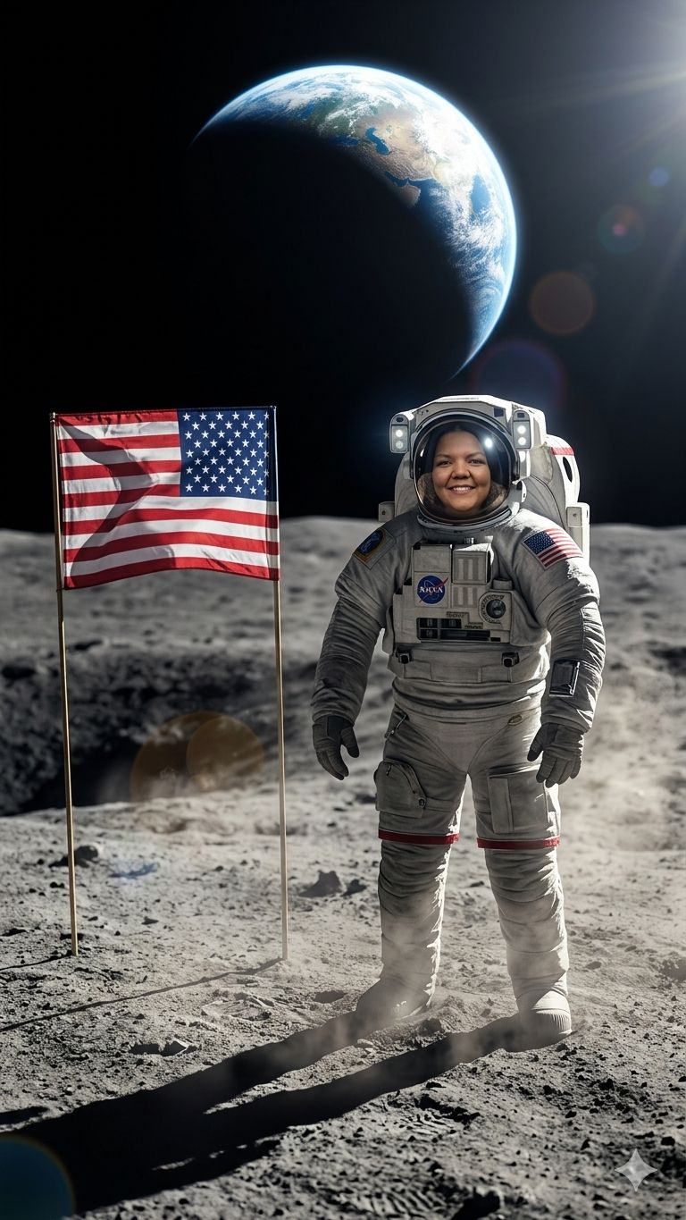 Astronauta Cinematográfico en la Luna