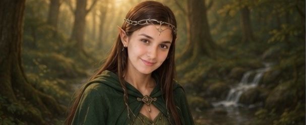 Elfa del bosque mágico