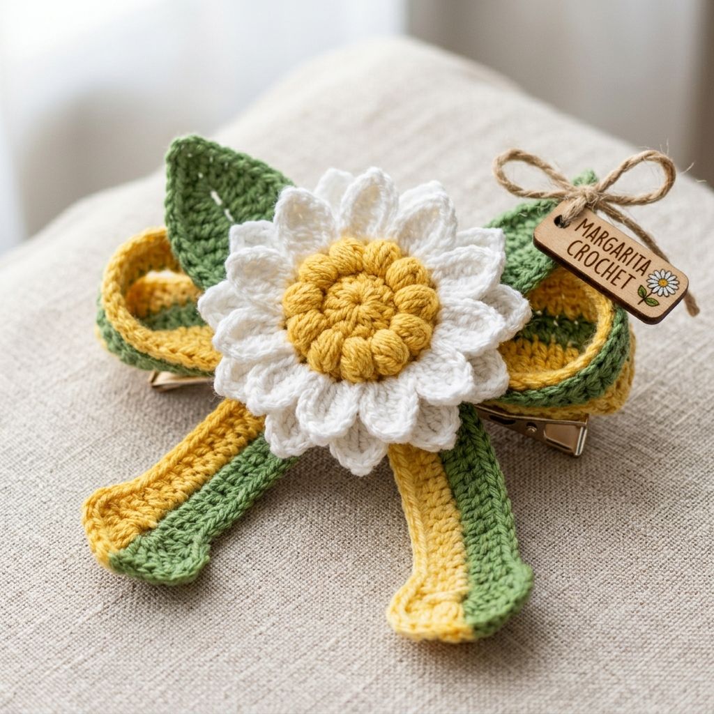 Moño a crochet de Margarita