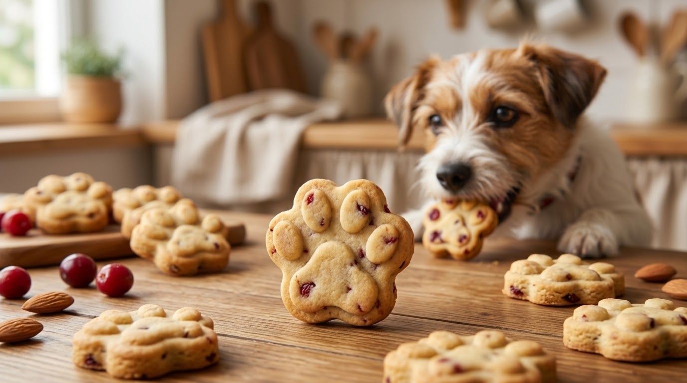 Galleta en forma de huella para perros