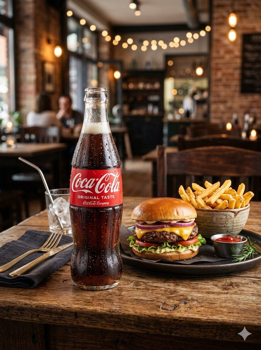 Coca-Cola en una comida