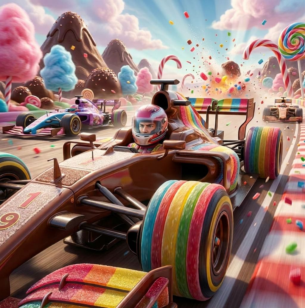 Pista de carreras de dulces