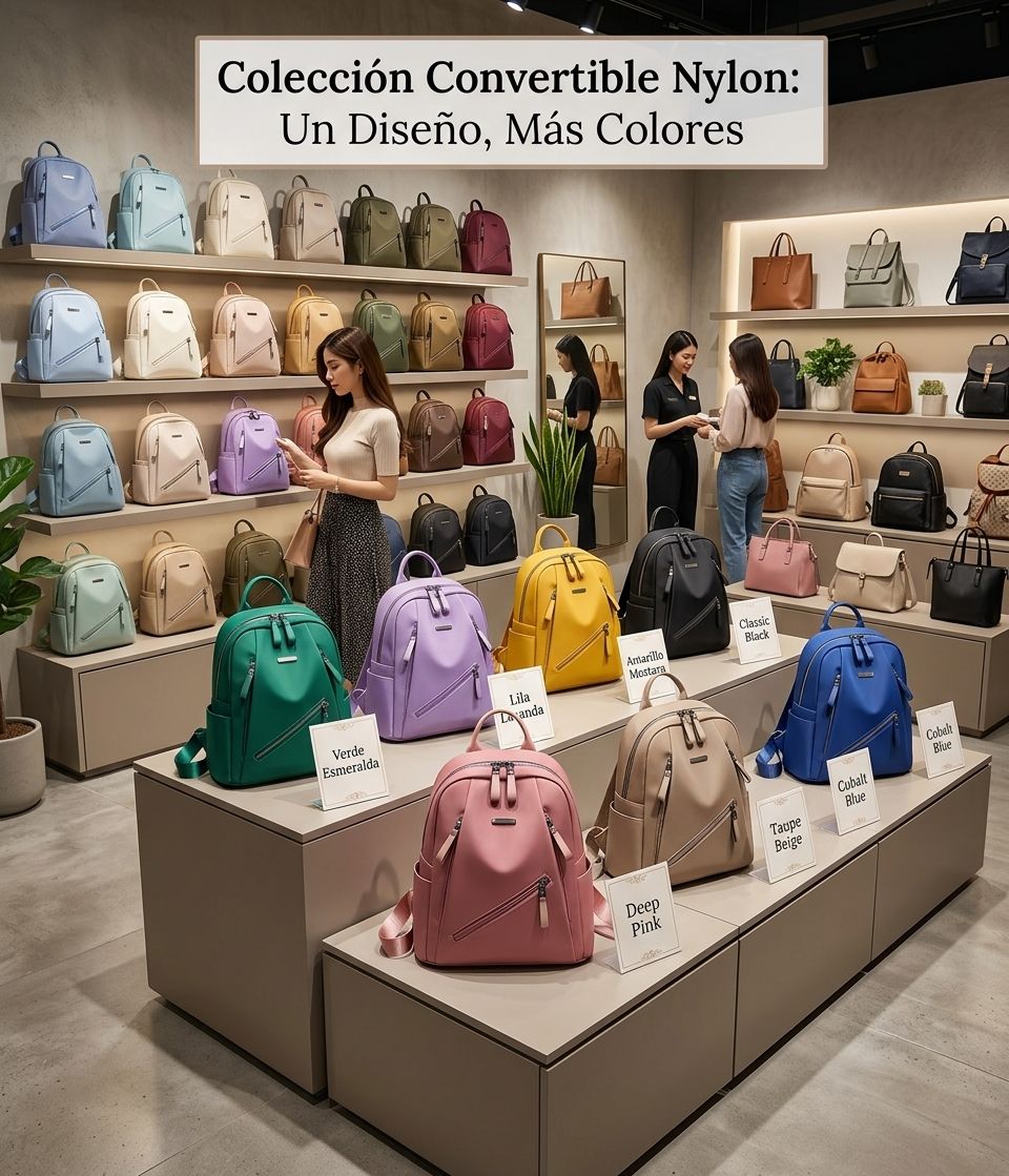 AthelNey Convertible Nylon Backpacks – Modern Boutique Display