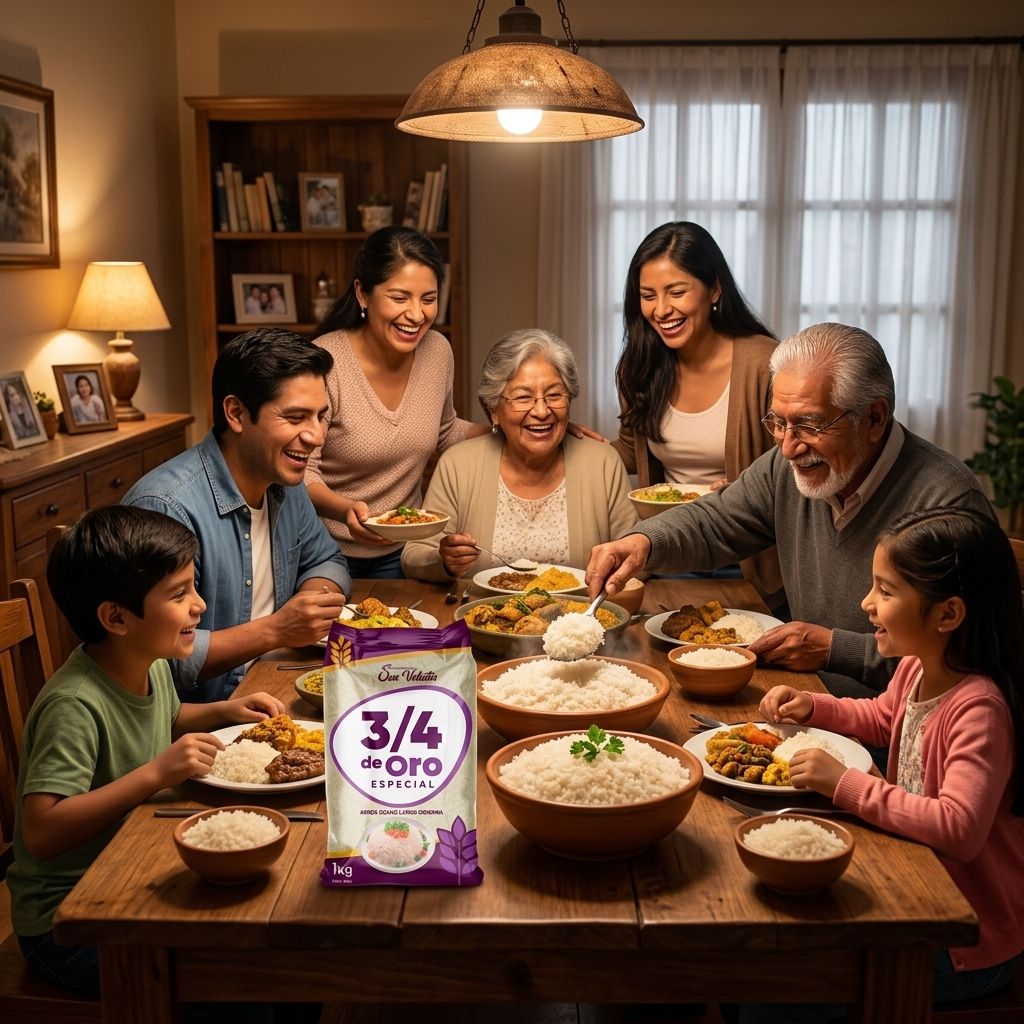 Almuerzo familiar extenso / fin de semana (incluye a los abuelos), lo que refuerza los valores de tradición, unión y receta familiar.